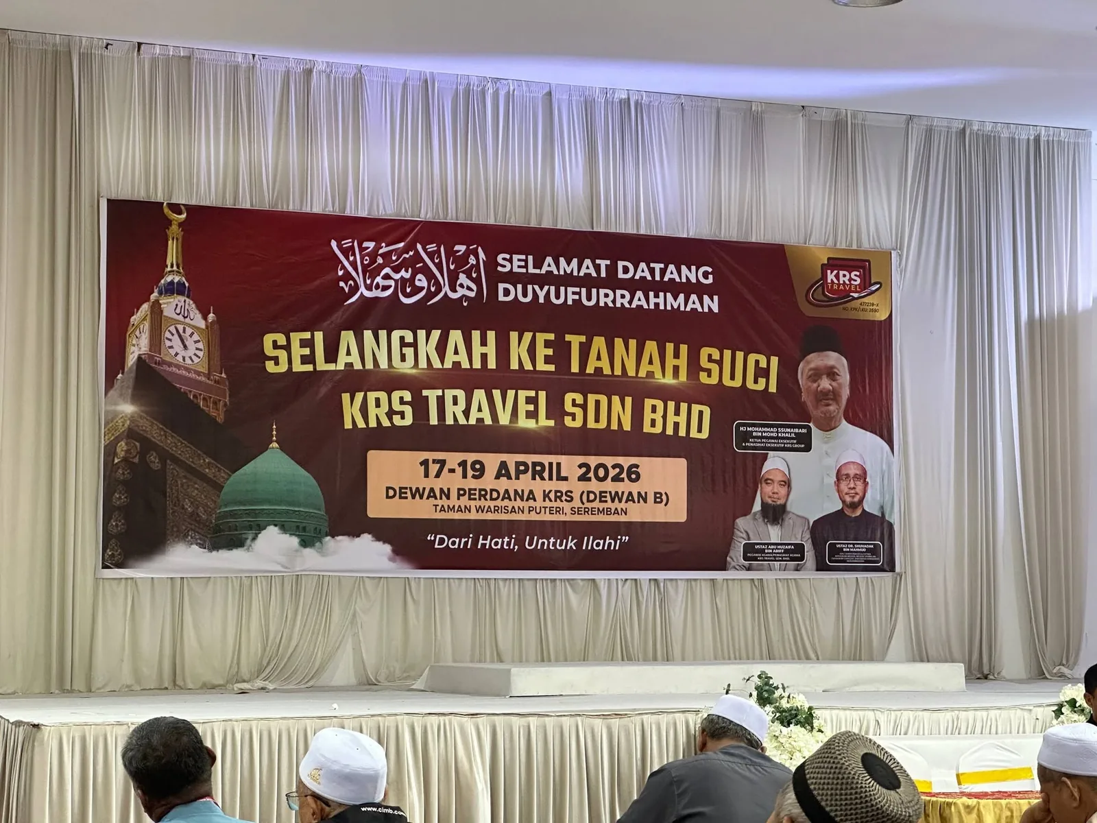 Kursus Selangkah Ke Tanah Suci KRS Travel — 17 hingga 19 April 2026 di Dewan Perdana KRS, Taman Warisan Puteri, Seremban