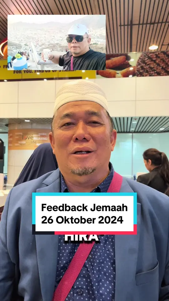 Hj Anas berkopiah putih dan berjaket memberi feedback di lapangan terbang
