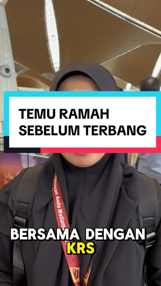 Jemaah Suhaila bertudung hitam ditemu ramah di lapangan terbang sebelum berlepas