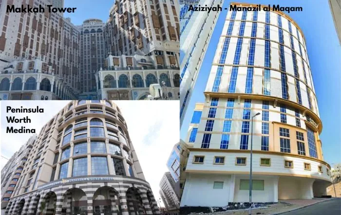 Hotel Pakej Rotab: Makkah Tower, Peninsula Worth Medina dan Manazil al Maqam di Aziziyah