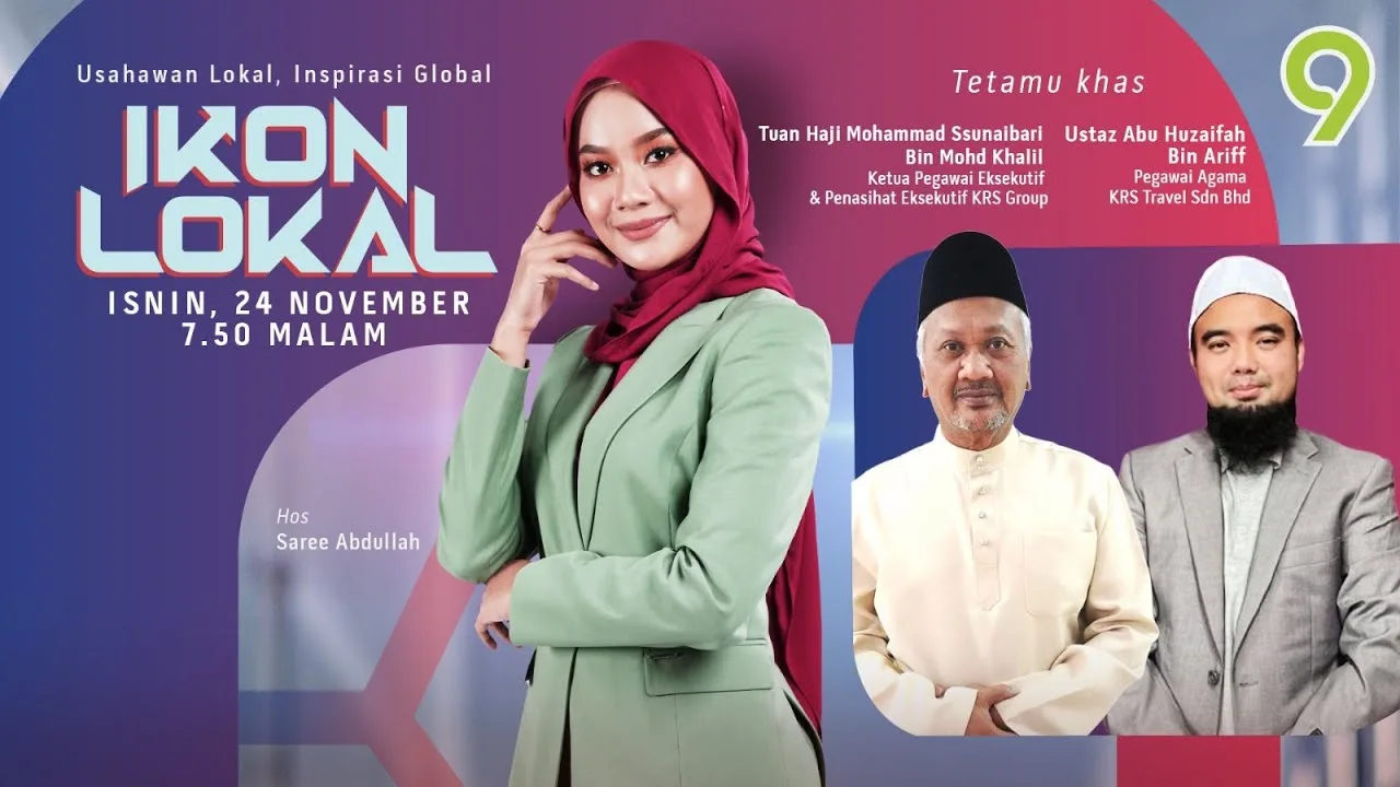 Tn. Hj. Ssunaibari dan Ustaz Hj. Abu Huzaifa dalam rancangan Ikon Lokal membicarakan pakej umrah dan haji KRS Travel